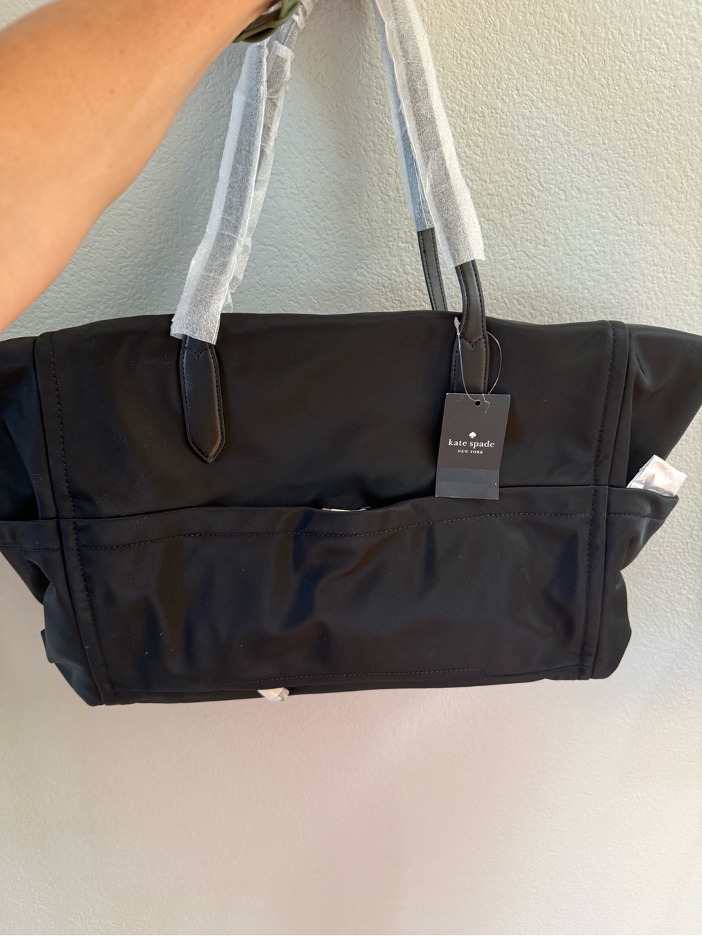 kate spade Black Nylon Weekender Tote with Front Zip Pocket - Picture 3 of 4